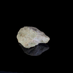 Beautiful mineral stone on a black background