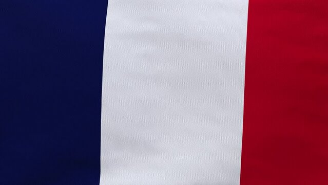 Drapeau fran&ccedil;ais flottant au vent - vid&eacute;o en boucle - plein &eacute;cran - 4K, 60fps