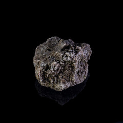 Beautiful mineral stone on a black background