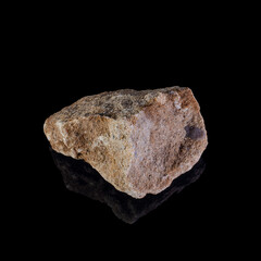 Beautiful mineral stone on a black background
