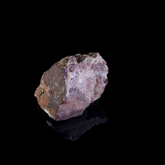Beautiful mineral stone on a black background