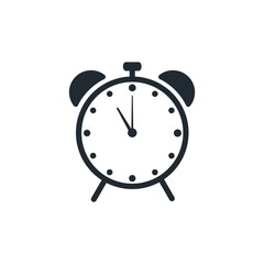 alarm clock icon, alarm clock black and white background