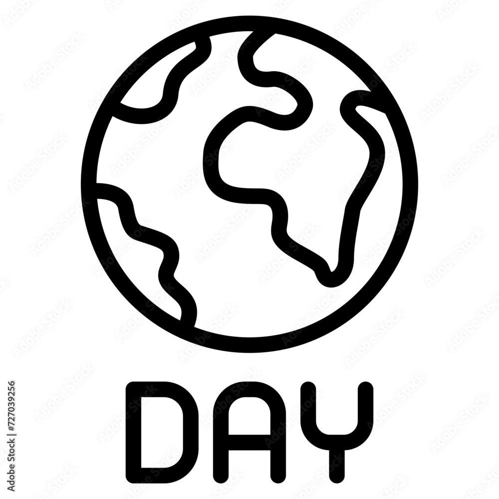 Wall mural earth day icon