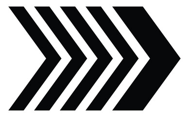 Arrow icons group. Set of black arrows symbols with blend effect. Chevron symbols. Vector isolated on white background.