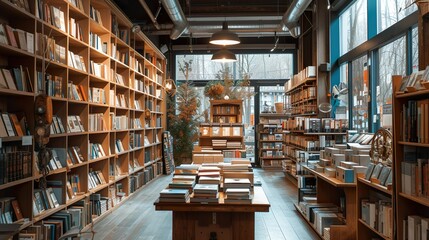 Obraz premium 大型の書店のイメージ02