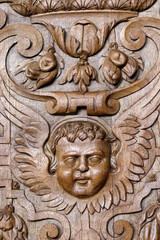 Saint Julien cathedral, Le Mans, France. 16th century relief in the sacristy