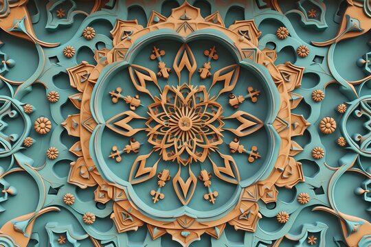 Ramadan Kareem seamless pattern background