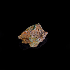 Beautiful mineral stone on a black background