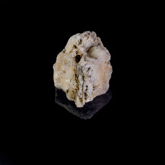 Beautiful mineral stone on a black background