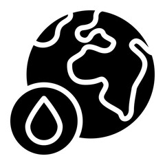 earth with water icon