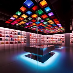 Colorful Illuminated Store Display