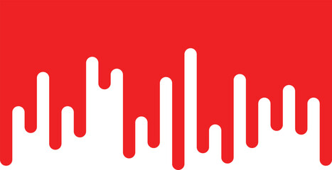 red paint and drops of blood, dripping paint on the wall, thick paint