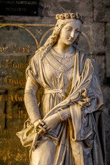 Saint Philomena statue in Saint-Germain-l'Auxerrois catholic church, Paris, France
