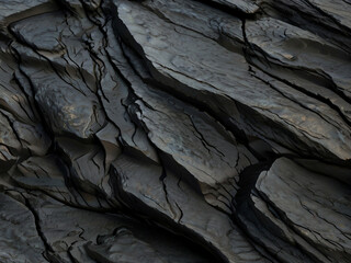 Dark gray stone background with textures.