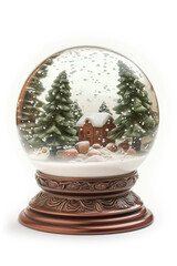 Snow globe retro toy collectible item. Created with Generative AI technology