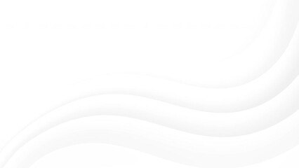 Bright white grey abstract corporate motion background with curve wave. Seamless looping animation