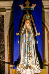 Fatima Virgin Mary statue in San Domenico's church, Bari, Italy
