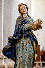 Virgin Mary statue in Saint Nicola's basilica, Bari, Italy
