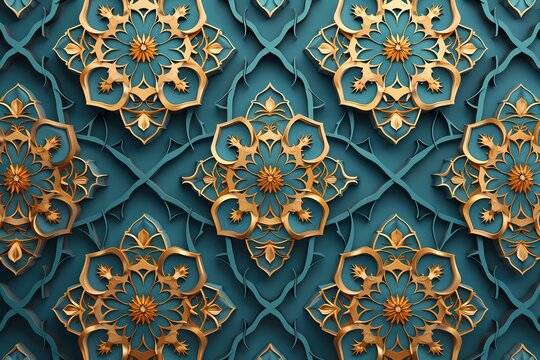 Ramadan Kareem seamless pattern background