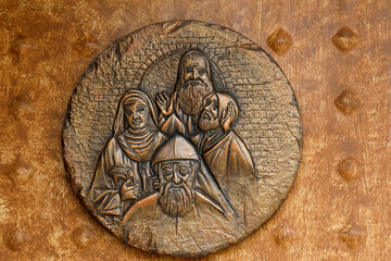 Relief in Saint Charbel's house in Bekaa Kafra, his native village in Lebanon. Maronite saints.