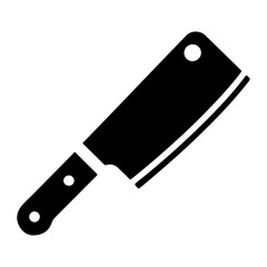 minimal chines Meat cleaver knife icon vector silhouette