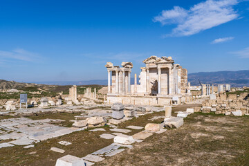Fototapeta premium The Traian Nymphaeumu view in Laodikya Ancient City of Turkey
