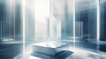 Futuristic Glass Studio for Product Presentation