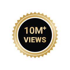 10 Million+ Views Vectors