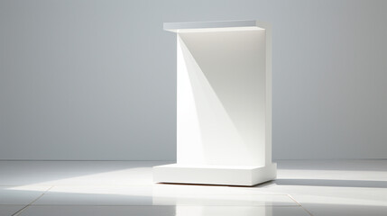 3d luxury white podium for your luxury product.Generative AI