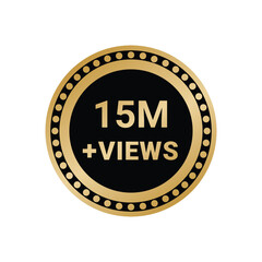 15 Million+ Views Vectors
