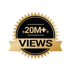 20 Million+ Views Vectors