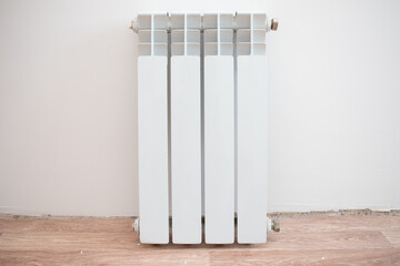 Heating radiator disconnected from the central heating network