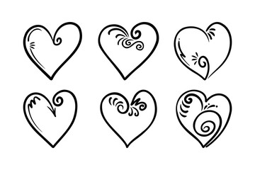 hand drawn symbol of love or heart