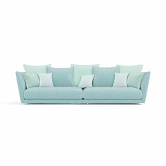 3D rendering of a cozy sofa on a white background