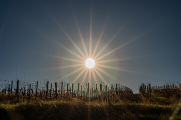 Marche, Italy. Spectacular winter landscape of the Marche hills.