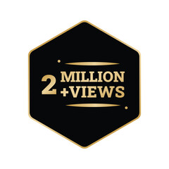 2 Million+ Views Vectors