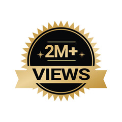 2 Million+ Views Vectors
