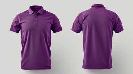 A stylish and contemporary purple polo shirt mockup, ready to be customized for any design or...