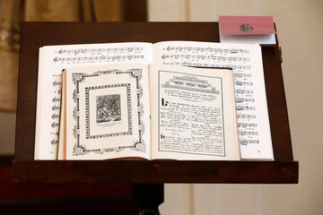 Obraz premium Armenian Catholicosate of the Great House of Cilicia, Antelias, Lebanon. Cathedral altar