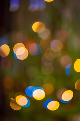 Photo of blurry holiday lights