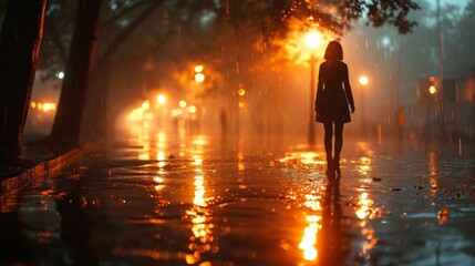 Fototapeta premium Solitude in Rain
