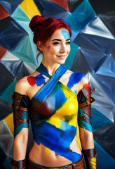 portrait of painted woman