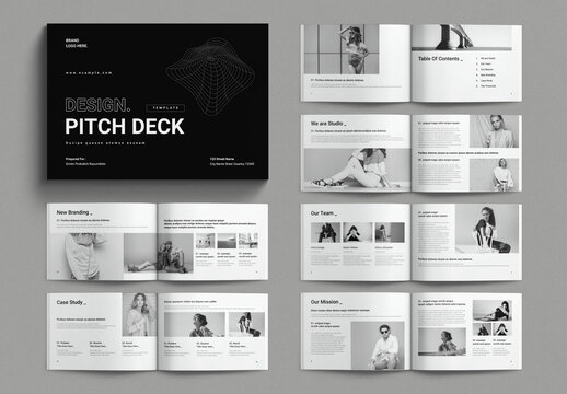Pitch Deck Template Brochure Design Layout Landscape
