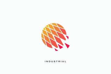 sun industrial technology cog vector logo