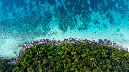 Aerial view of Tioman Island in Malaysia - 727061496