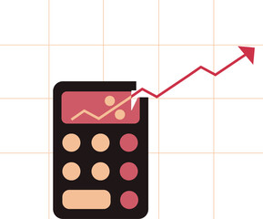 High interest rate increasing with time illustration