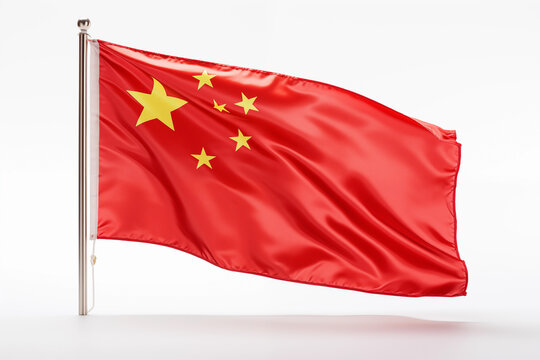 China flag isolated on white background.