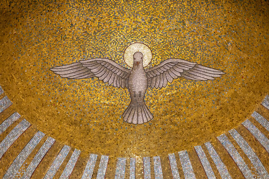 Holy ghost symbol in Our Lady Armenian catholic monastery church, Bzommar, Lebanon
