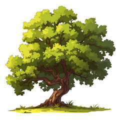Trees illustration hand paint full color Isolated