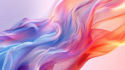 horizontal colourful abstract gradient waves background Generative AI